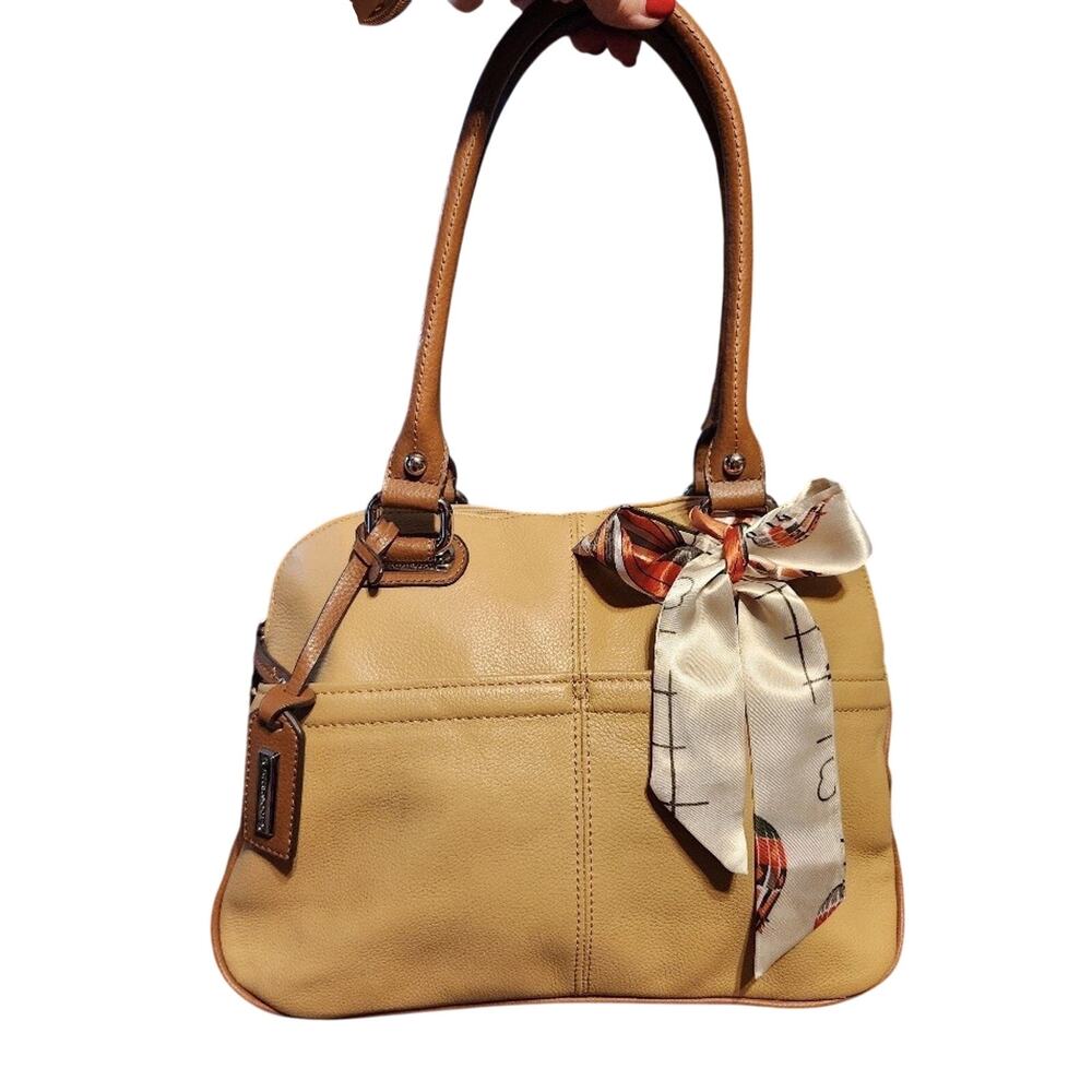 Tignanello Purse Leather Y2K. Boho Preppy Core Handbag Autumn EUC